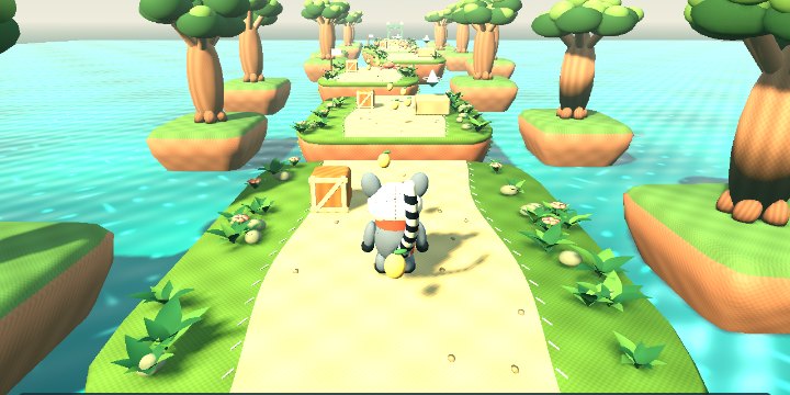 Maki sur les îlots du jeu de plateforme